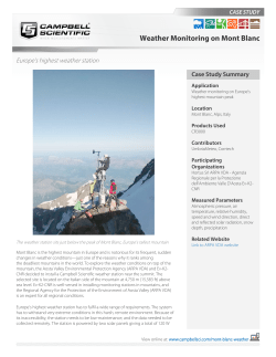 Weather Monitoring on Mont Blanc