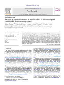 Predicting glycogen concentration in the foot muscle of abalone