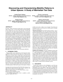 Discovering and Characterizing Mobility Patterns in Urban Spaces