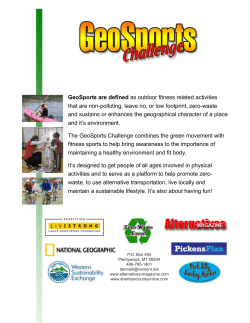 GeoSports are defined as outdoor fitness related activities that are