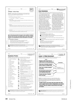 Unit 5: Life in a New Nation