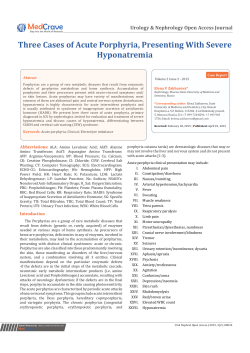 Three Cases of Acute Porphyria, Presenting With Severe