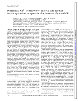 Differential Ca sensitivity of skeletal and cardiac muscle - AJP-Cell