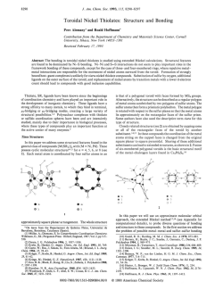 Toroidal Nickel Thiolates: Structure and Bonding