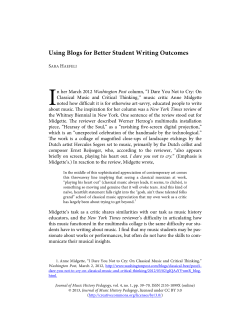 Using Blogs for Better Student Writing Outcomes