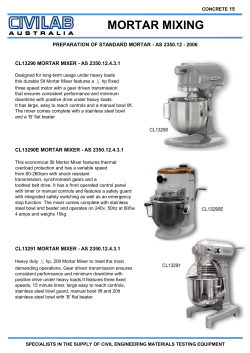 Mortar Mixing
