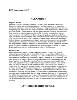 ALEXANDER ATHENS HISTORY CIRCLE