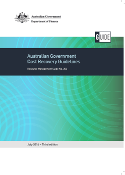 Australian Government Cost Recovery Guidelines