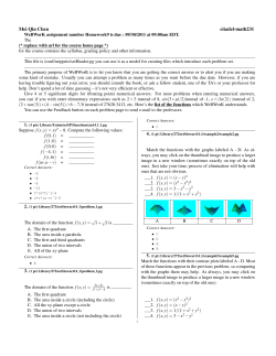 Online homework 9 with solutions - Department of Mathematics and