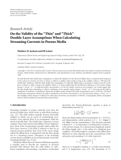 On the Validity of the &ldquo;Thin&rdquo; and &ldquo;Thick&rdquo; Double