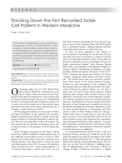 Tracking Down the First Recorded Sickle Cell Patient in