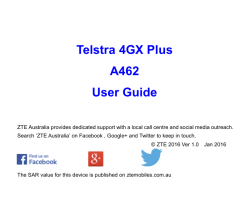Telstra 4GX Plus A462 User Guide