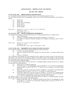 subchapter 03l &ndash; shrimps, crab, and lobster