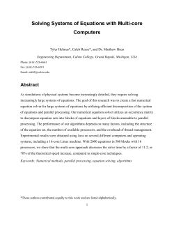 Solving Systems of Equations with Multi-core