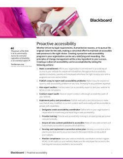 Proactive Accessibility