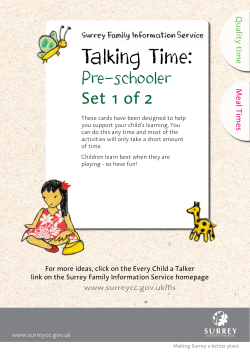 Talking Time Activity Cards