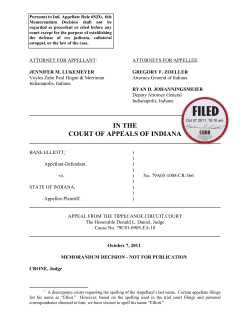 Bane Elliott v. State of Indiana