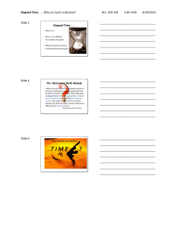 Elapsed Time Power Point Handout