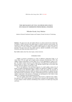 THE MECHANICS OF FUEL SULPHUR INFLUENCE