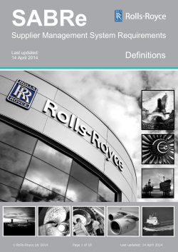 Definitions - Global Supplier Portal - Rolls