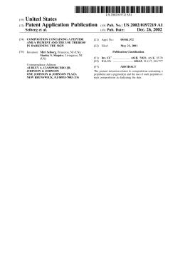 Composition containing a peptide and a pigment and the use