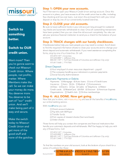 Switch Kit - Missouri Credit Union