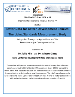 The Living Standards Measurement Study