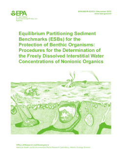 Equilibrium Partitioning Sediment Benchmarks