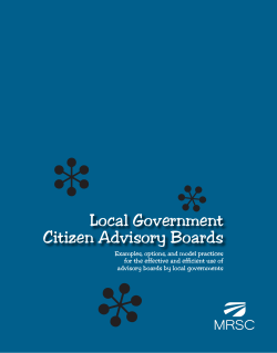 Local Government Citizen Advisory Boards