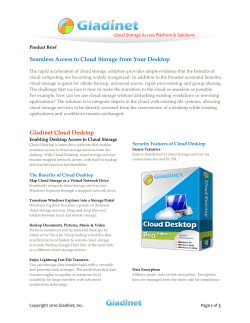 Seamless Access to Cloud Storage from Your Desktop Gladinet