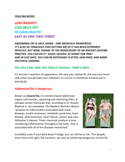 lose belly fat! re-gain health!