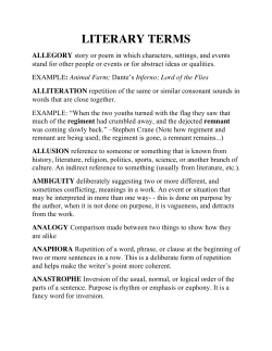 LITERARY TERMS
