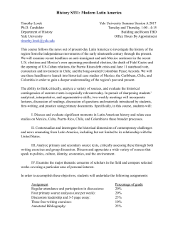 History S331: Modern Latin America