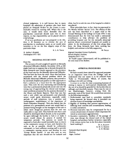 clinical judgement. It is well known that in many hospitals the