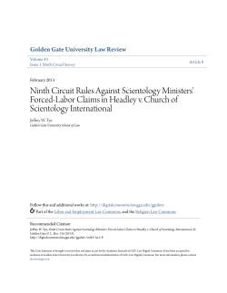 Ninth Circuit Rules Against Scientology Ministers` Forced