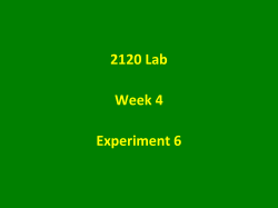 2120 Lab Week 4 Experiment 6