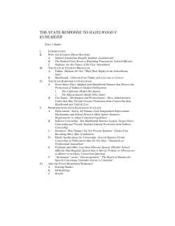 the state response to hazelwood v. kuhlmeier
