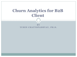 Churn Analytics for B2B Client