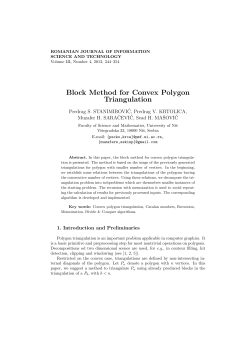 Block Method for Convex Polygon Triangulation