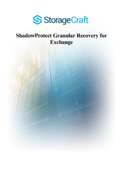ShadowProtect Granular Recovery for Exchange
