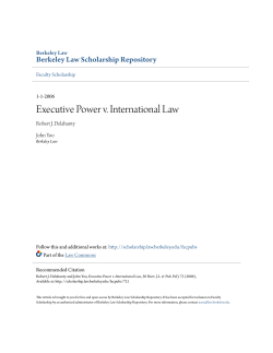 Executive Power v. International Law