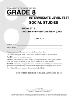 Book 2 - Document Based Question (DBQ)