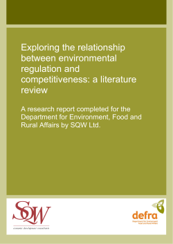 Exploring the relationship between environmental regulation