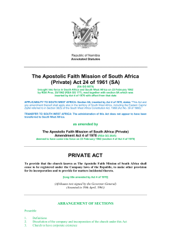 Act 24 of 1961 - Legal Assistance Centre