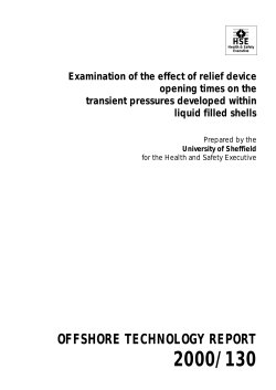 OTO 130/2000 examination of the effect of relief device opening