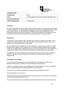 Equitable Life - Financial Ombudsman