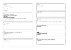 Literacy Non-fiction texts Fiction texts Dictionary and Thesaurus