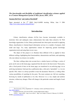 The functionality and flexibility of traditional classification schemes