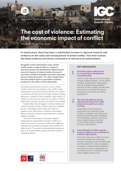 The cost of violence: Estimating the economic impact of conflict