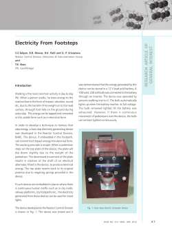 Electricity From Footsteps